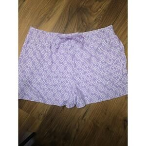 Berkley Jensen Sleep Shorts Womens Size XL Purple Pockets Drawstring Pull On